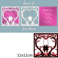 cutting dies heart shaped tree swing metal and stamps stencil for diy scrapbooking photo album embossing paper card 1111cm