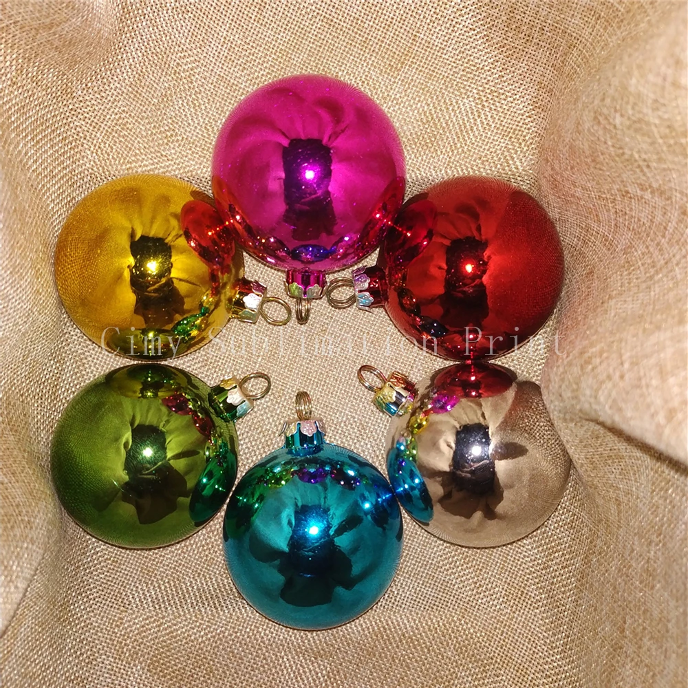 Бесплатная доставка 12 шт./лот пустая сублимация Рождественский шар украшение для