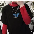 Женская футболка с принтом в виде бабочек
