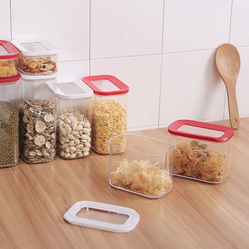 Sunroof Герметичные банки Квадратные прозрачные пластиковые герметичные пищевые