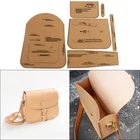 Шаблон из крафт-бумаги для самостоятельного изготовления, 1 набор, новая британская седельная сумка, сумка через плечо, кожа, шаблон для рукоделия, трафарет для рукоделия, Выкройка шитья, 28 см * 20 см