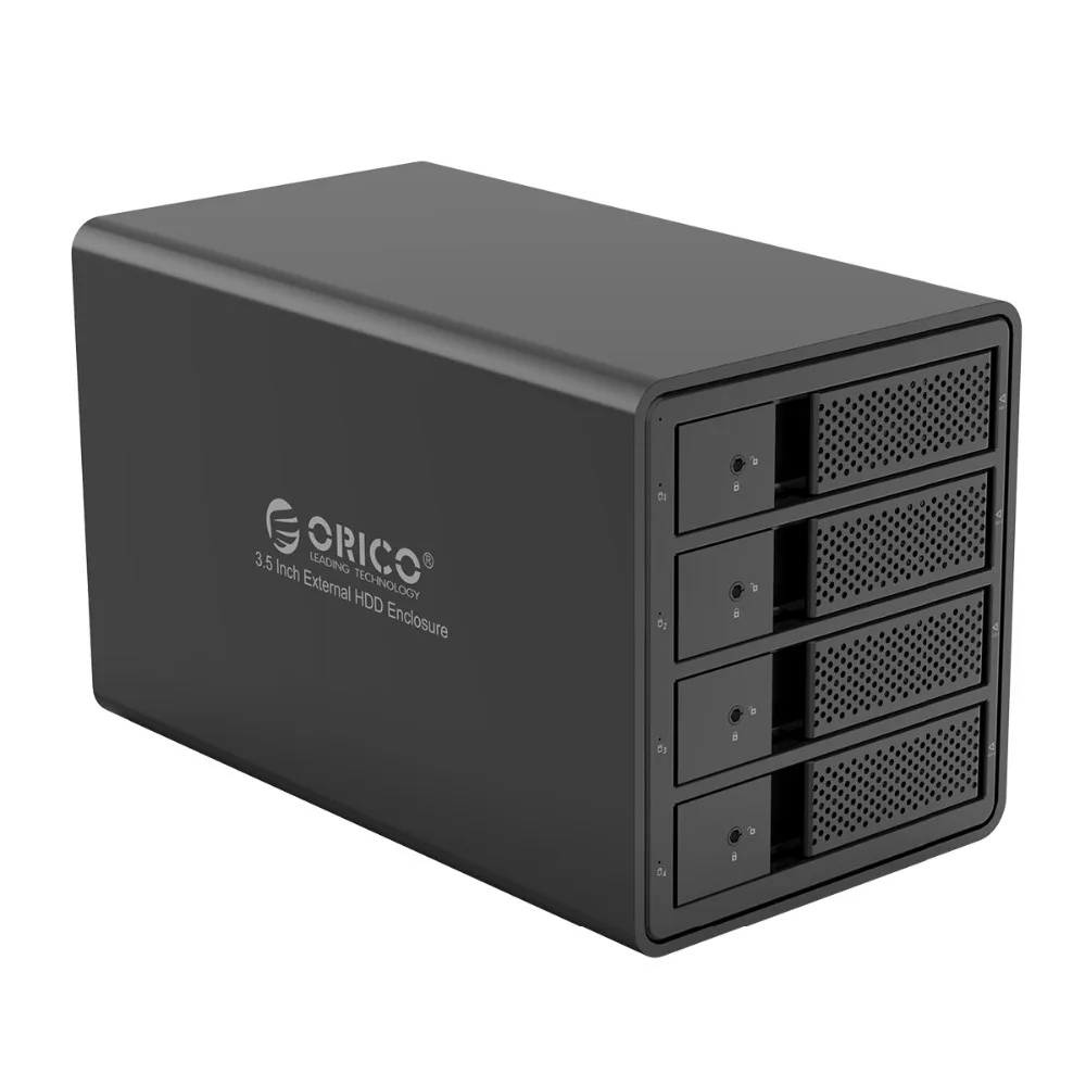 ORICO алюминиевый 4 bay 3,5 дюймовый корпус HDD USB3.0 для SATA HDD вспомогательное устройство 64 ТБ HDD док-станция для портативных ПК