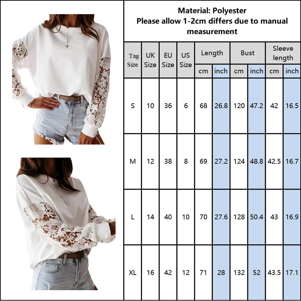 

2021 Hollow Sleeve Women Blouse Lace Tops Elegant Fashion Chic Female White Office Shirt O Neck Ladies Tops and Blouse New D30