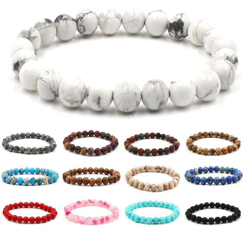 Классические браслеты из вулканической скалы и Лав женские мужские бисера 2019