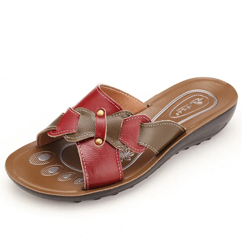 Сандалии CEYANEAOSummer женские из натуральной кожи удобные босоножки на танкетке