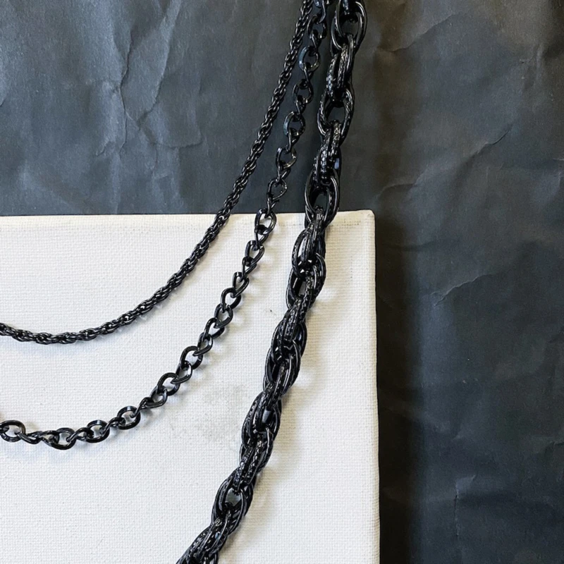 

1PC Metal Pant Chain Multilayer Vintage Creative Trousers Chain Belt Black Loop Chain Punk Chain Jewelry Accessories