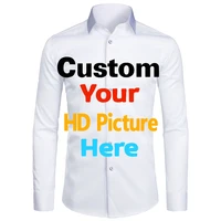 3d print mens shirts diy custom design long sleeve button shirts party holiday casual women blouse factory wholesalers dropship