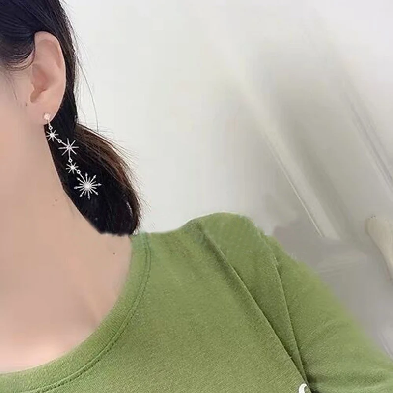 Женские блестящие серьги капельки MENGJIQIAO новые корейские элегантные с розовыми