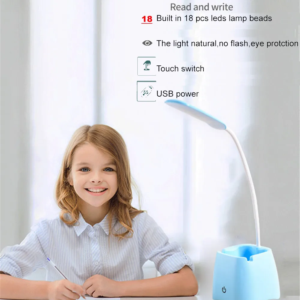 Портативный светодиодный Настольный светильник 3 режима сенсорный