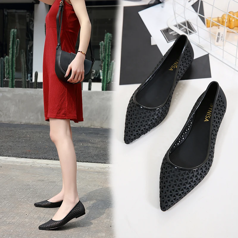 Сандалии SLHJC женские с острым носком Повседневные Удобные Пляжные босоножки без