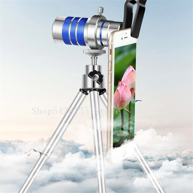 

12X Telescope Zoom Lens Monocular Mobile Phone Camera Lens For Digital Camera Mobile Phones Outdoor Camping Hunting Tools
