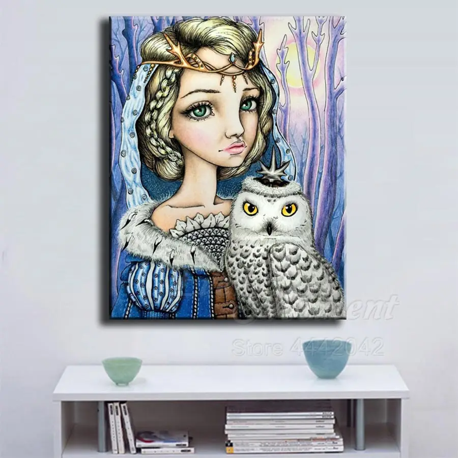 Алмазная живопись с изображением сказочной Совы стразы картина 5D сделай сам