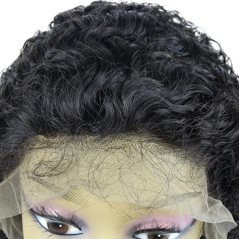 13*4 Brazilian Curly Human Hair Wig Pre Plucked 150% Density Front Lace Wigs | Шиньоны и парики
