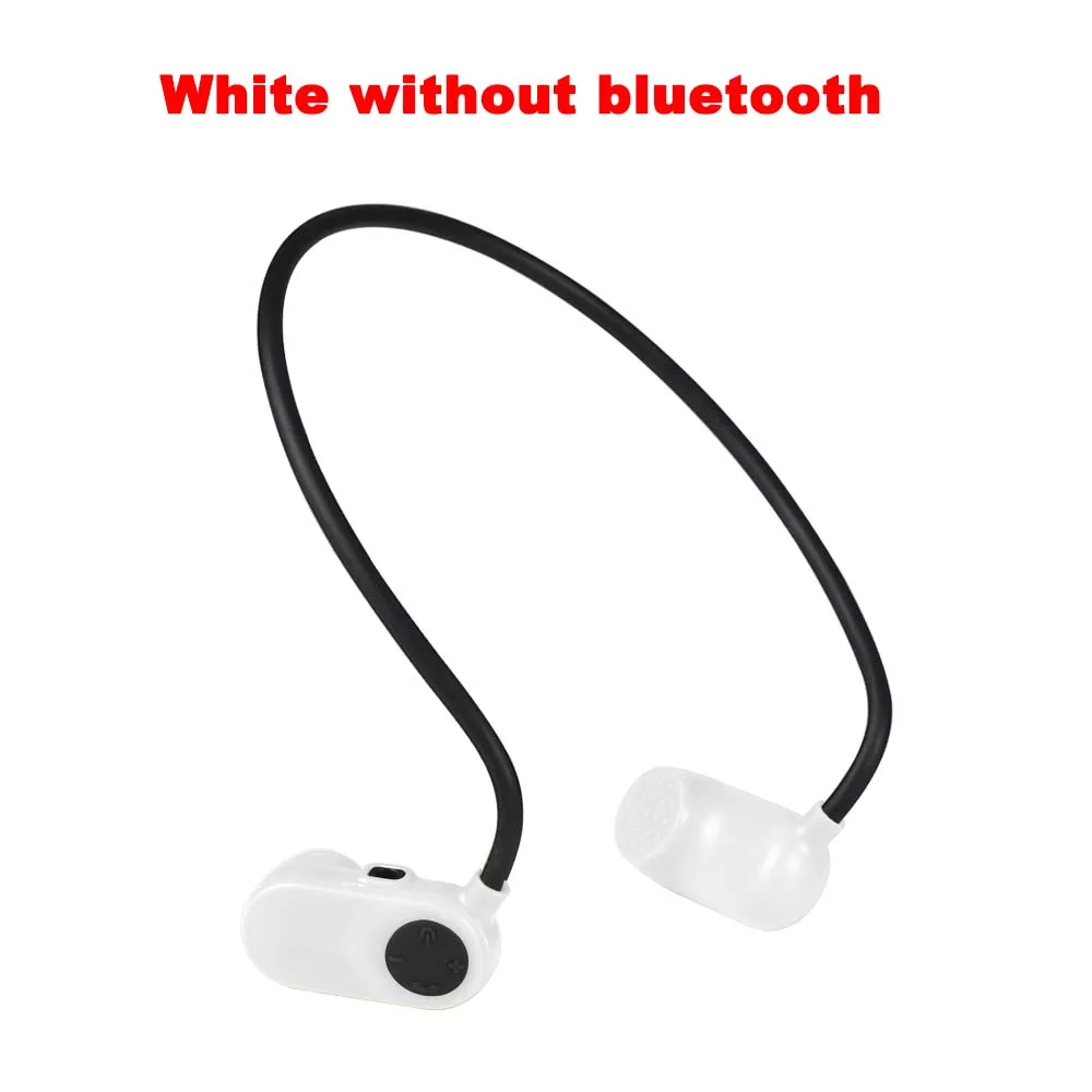 White-no-bluetooth JINSERTA Bluetooth костная проводимость 8 г 16 г 32 г HIFI MP3 плеер IPX8 водонепроницаемый плавательный Спорт на открытом воздухе наушники USB MP3 музыка - Цвет: White-no-bluetooth
