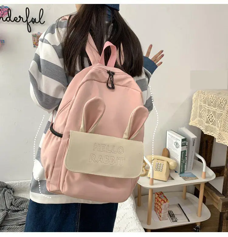 

Japanese Kawaii Backpack Girls Rabbit Ears Fashion Backpack Women School Bag For Girls Bagpack Mochila Feminina Backpacks Travel