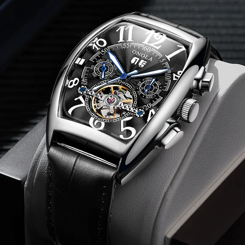 

New European and American fashion business watch multi-function tourbillon automatic mechanical men's watch for men