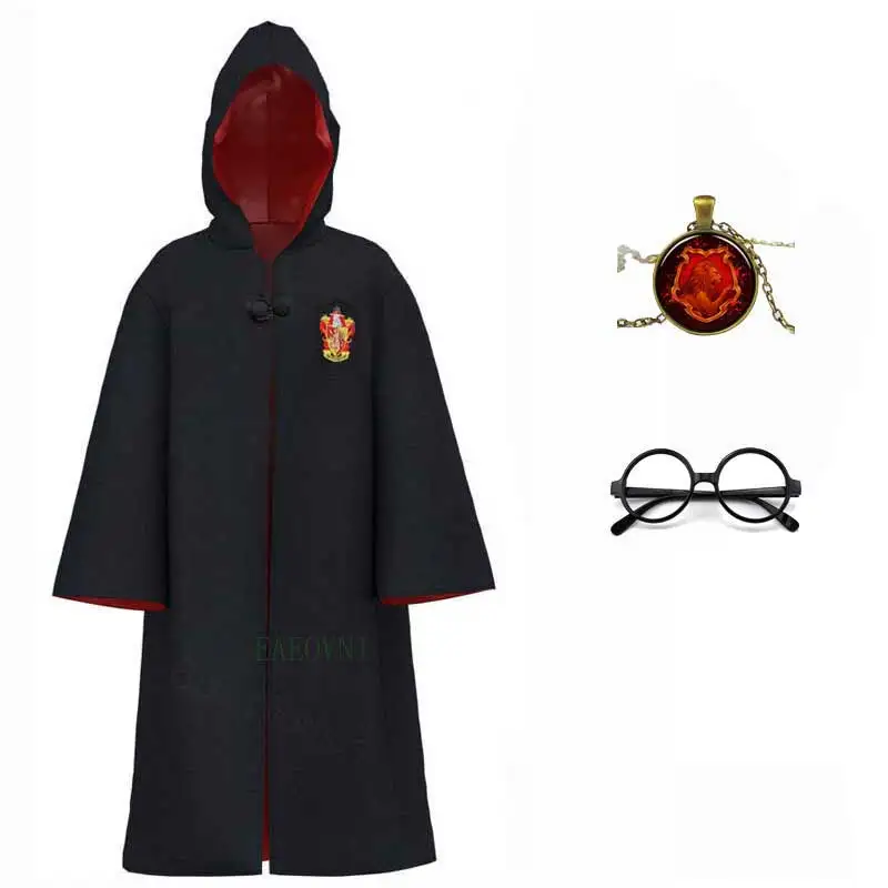Плащ с капюшоном свитер шарф косплей Слизерин одежда ведьмы Академия Магии