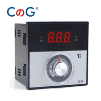cg 9696mm knob ac 220v 380 24v 0 300 400 1200 degree k j pt100 type relay digital thermostat display temperature controller