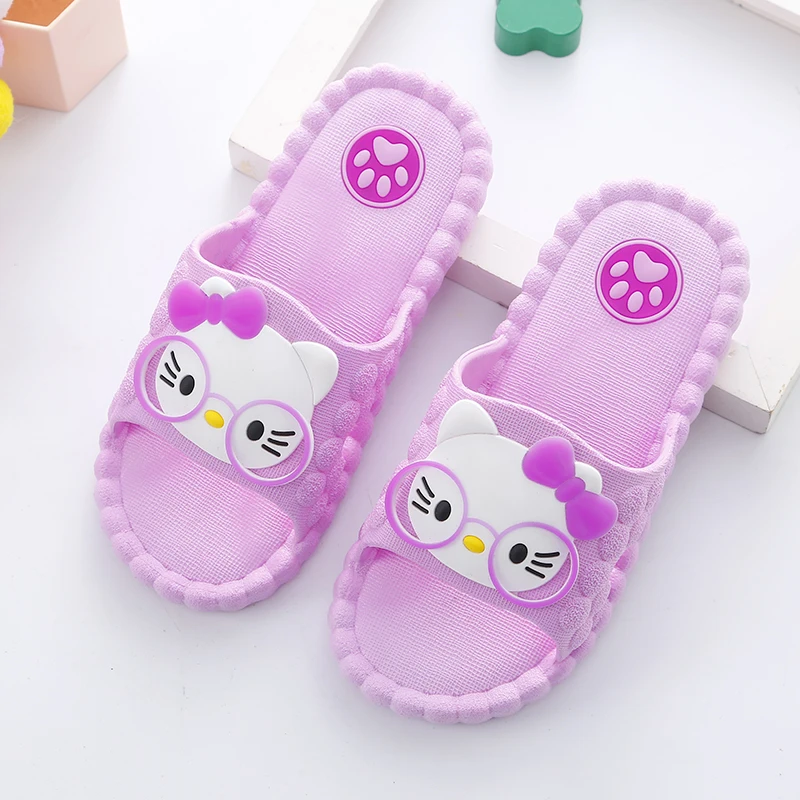 Детские тапочки в Корейском стиле Сезон лето Домашние для маленьких и средних