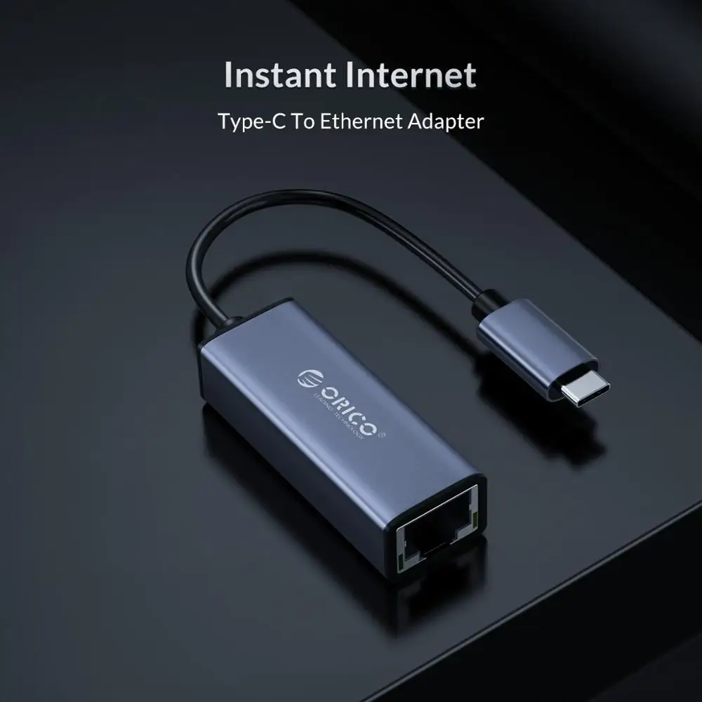 ORICO алюминиевая сетевая карта USB C Ethernet Тип к RJ45 гигабитный Lan адаптер 10/100/1000 для