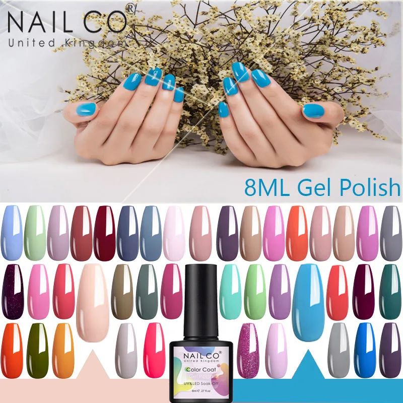 NAILCO 8ml New Product Soak Off Polish Varnish Hybrid For Nails Art Design Series Semi-permanent UV Led Nail Gel - Цена: 56.52
