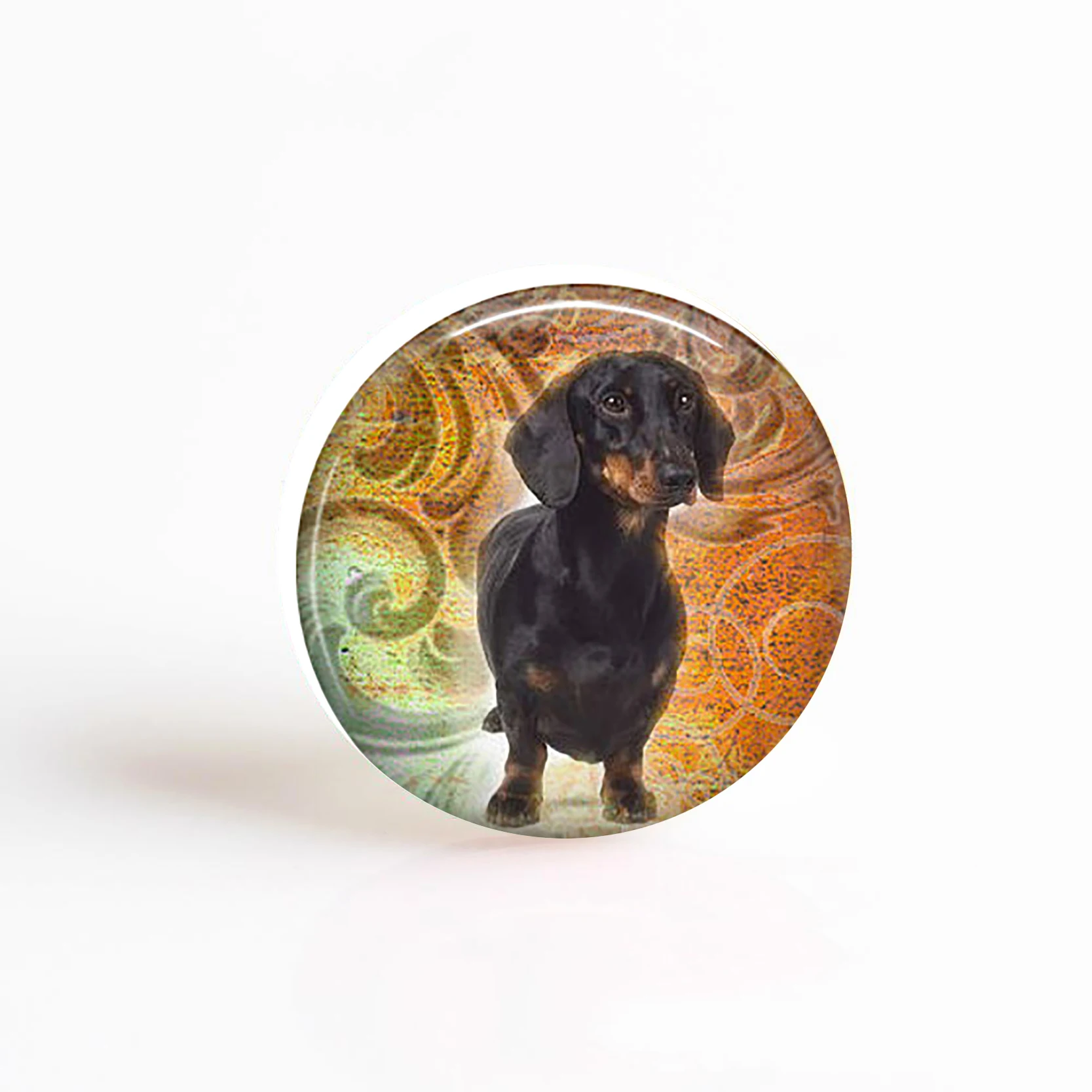 5 шт./лот изображение собаки-бульдога таксы сделай сам 25 мм круглый стеклянный