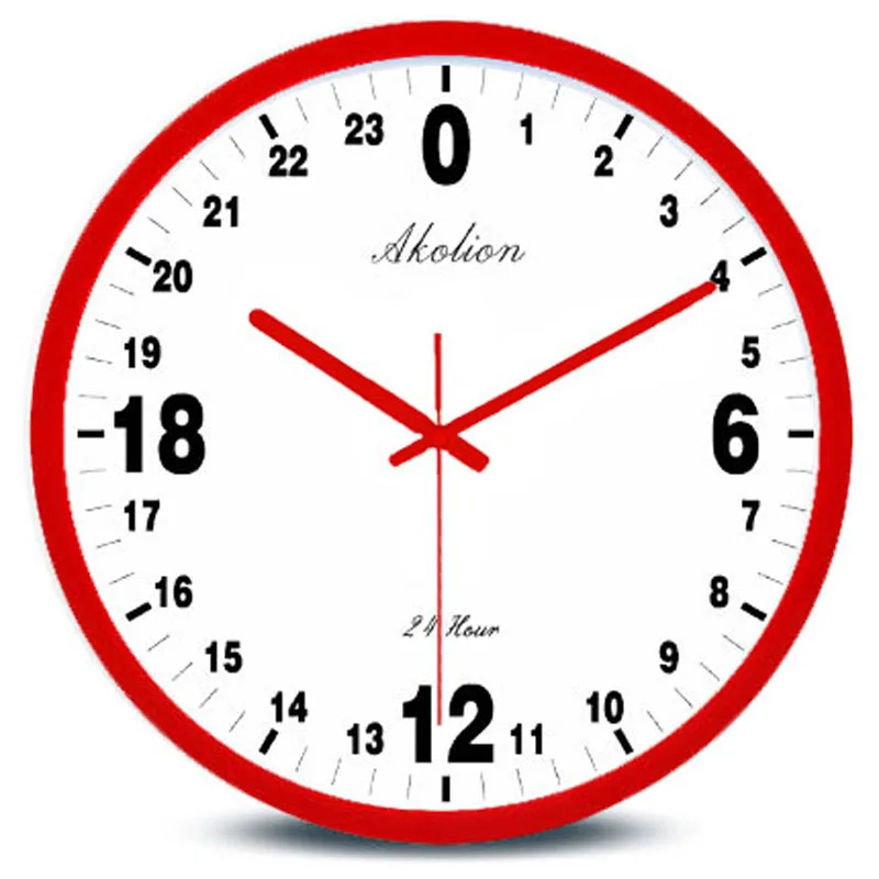 Новейший дизайн циферблата 24 часа 12 дюймовая пластиковая рама современные