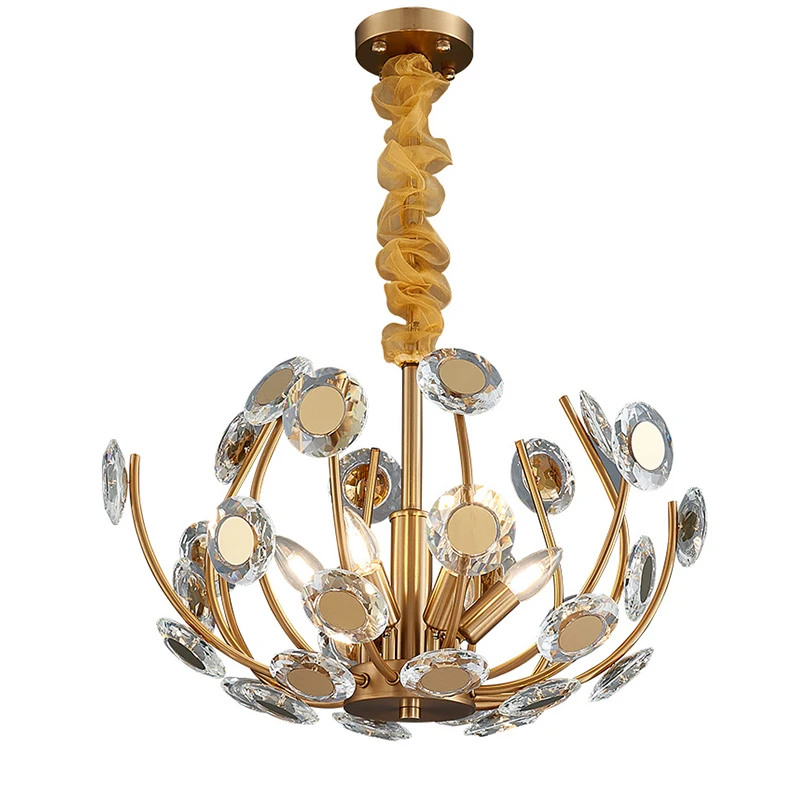 

Led Modern Round Crystal Hanging Ceiling Chandelier Vintage Light Lamp Fixture Lustre Suspension Luminaire Art Decor Home