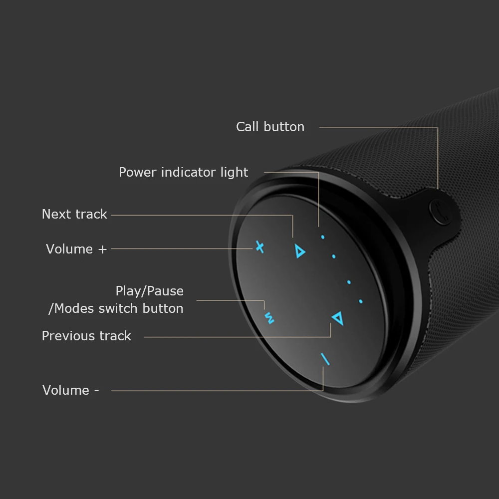 ZEALOT S8 Bluetooth колонка беспроводной сабвуфер 3D стерео сенсорное управление AUX