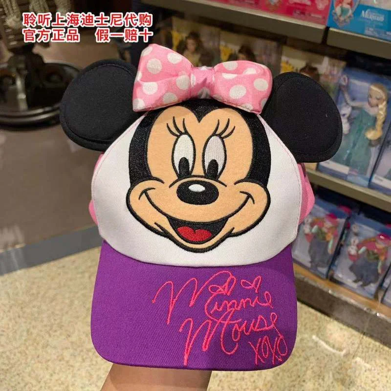 

Authentic Shanghai Disney Shopping Mickey Mouse Minnie Three-dimensional Cartoon Baseball Cap Sun Hat Fashion Casual Hat