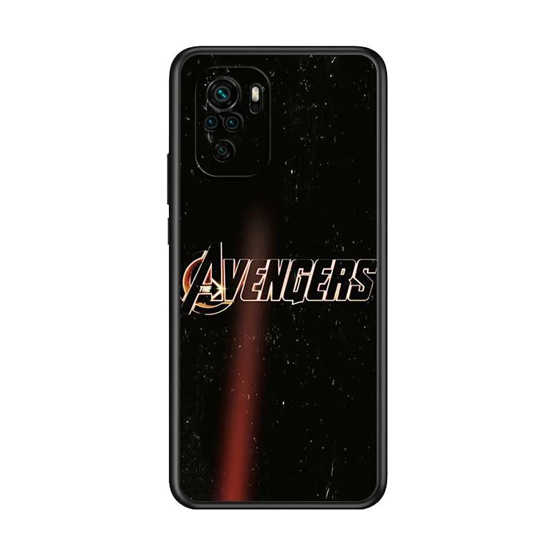 

Marvel Avengers A Logo For Xiaomi Redmi Note 10S 10 9T 9S 9 8T 8 7S 7 6 5A 5 Pro Max Soft TPU Silicone Black Cover Phone Case