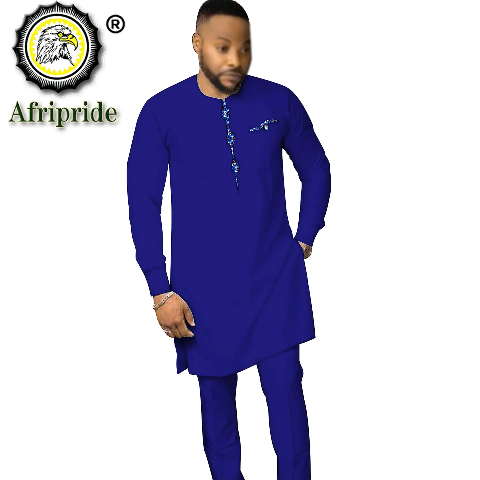 African Dashiki Print Top Pant Set 2 Pieces Outfit Set Brand Men Clothes Streetwear African Suit Men Africa Clothing S2016052