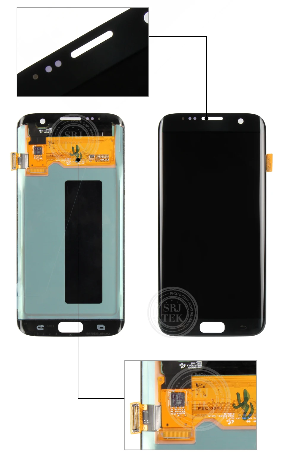 Супер AMOLED lcd Замена для samsung S7 Edge G935F G935A G9350 lcd дигитайзер сенсорный экран с рамкой экрана
