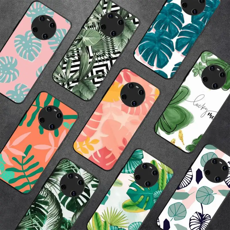 

Vintage Flower Leaf Phone Case For Huawei Y 5 Y6 2019 Y5 2018 Y9 2019 Luxury case for 9prime2019