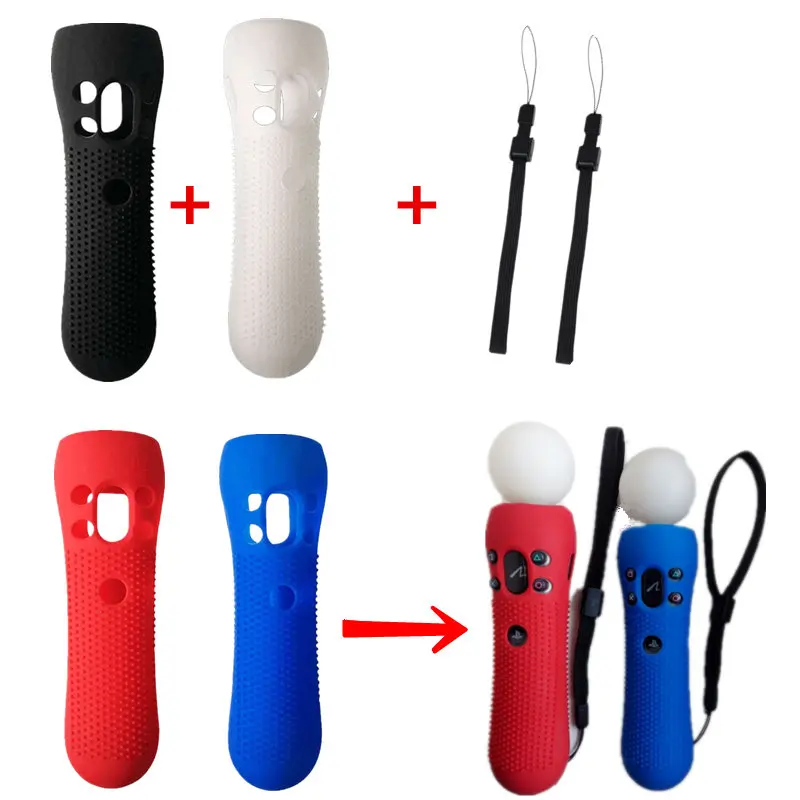 Мягкий силиконовый Противоскользящий защитный чехол для PS3 PS4 VR Move Sony PlayStation 3