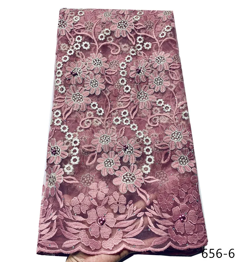 

African Lace Fabric 2020 High Quality Nigerian Lace Fabric Wedding French Tulle Net Lace Fabric For Dresses 656