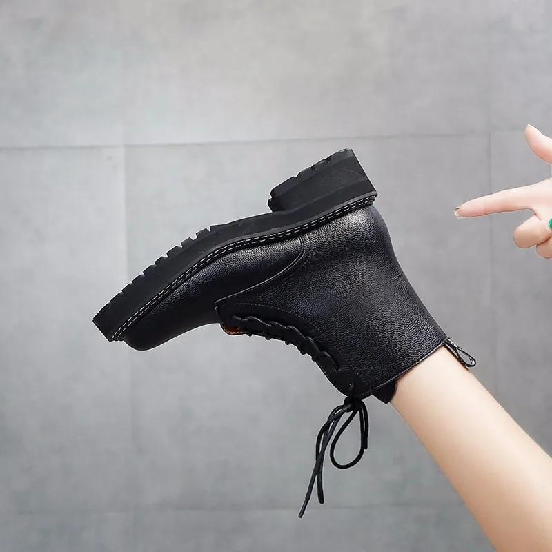 Ботинки martin для женщин коллекция 2019 года сезон осень зима модные черные рабочие