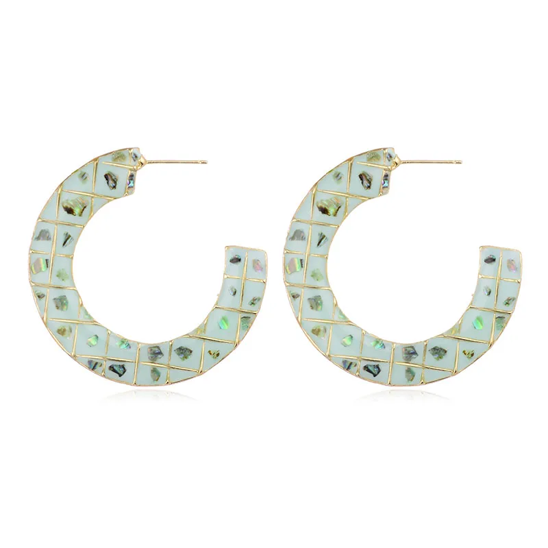 Shineland богемные разноцветные изысканные большие серьги-кольца для женщин