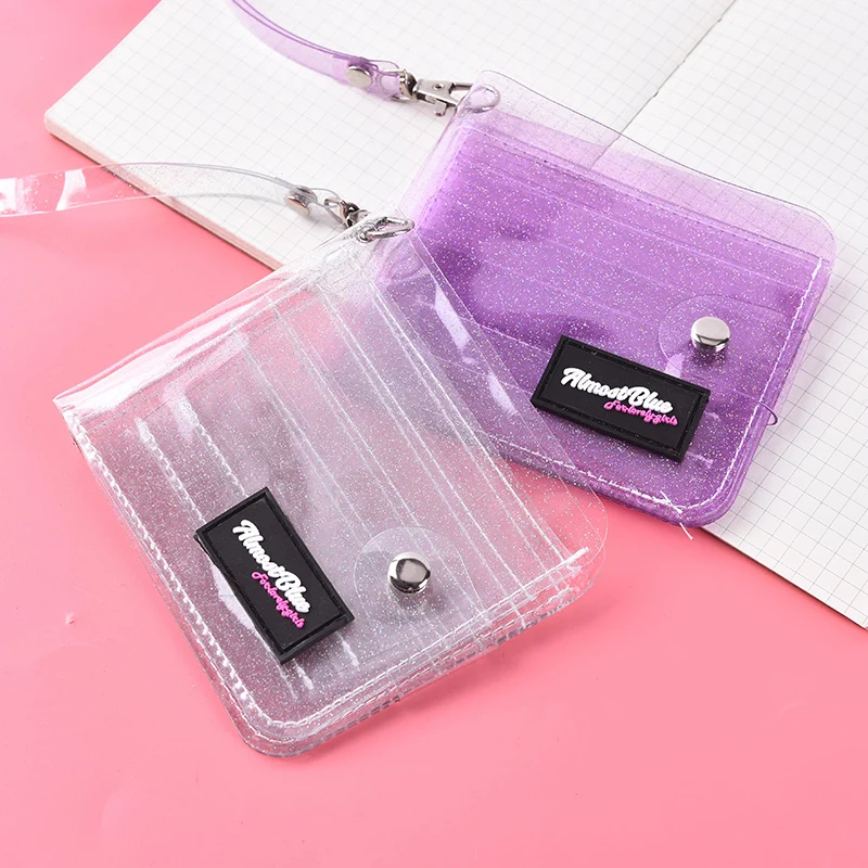 Pvc Clear Jelly Bag Mini Money Wallet Card Holder Transparent Women Purse Ladies Purse Wallet Jelly Card Holder images - 6