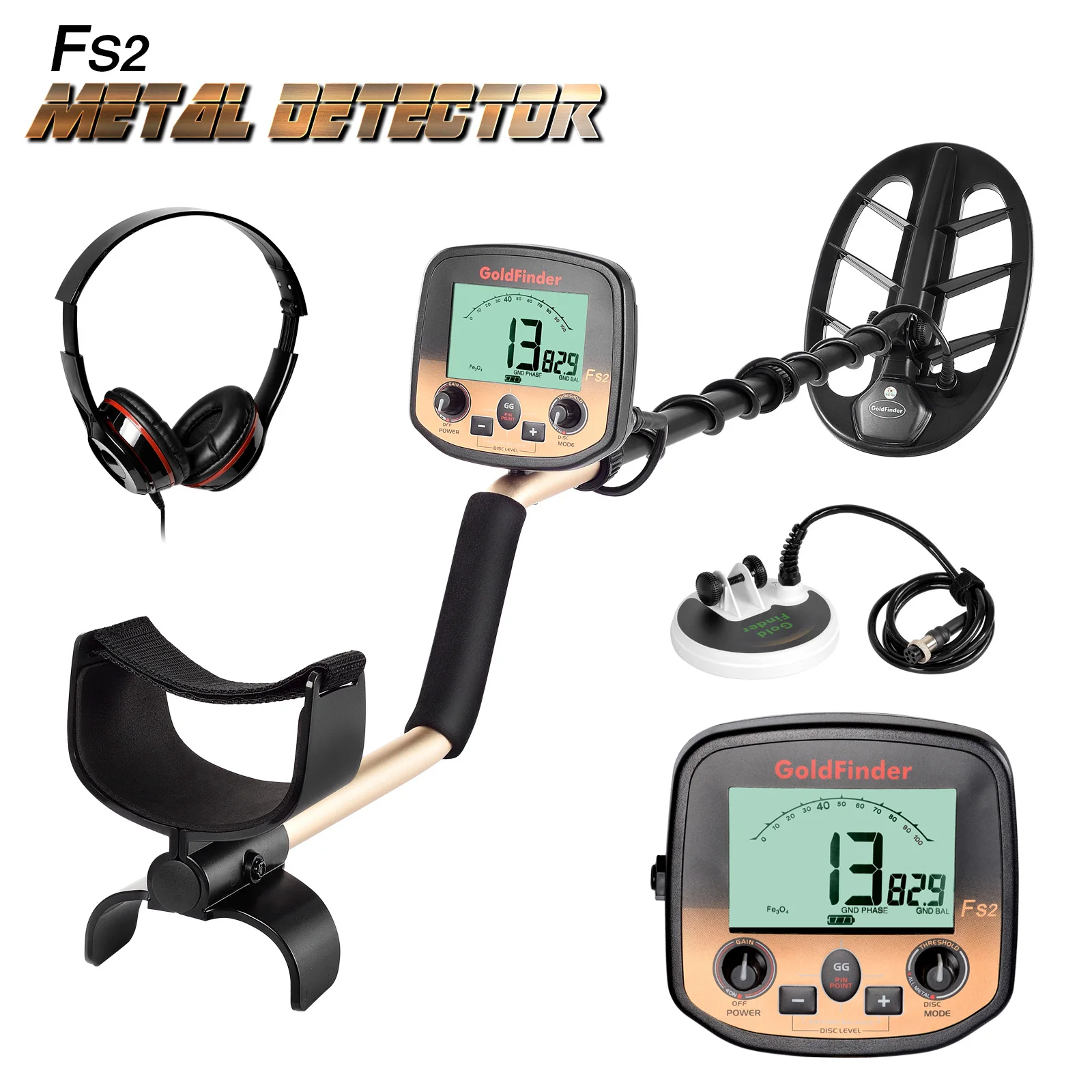 Подземный металлоискатель профессиональный детектор золота с 2 катушками