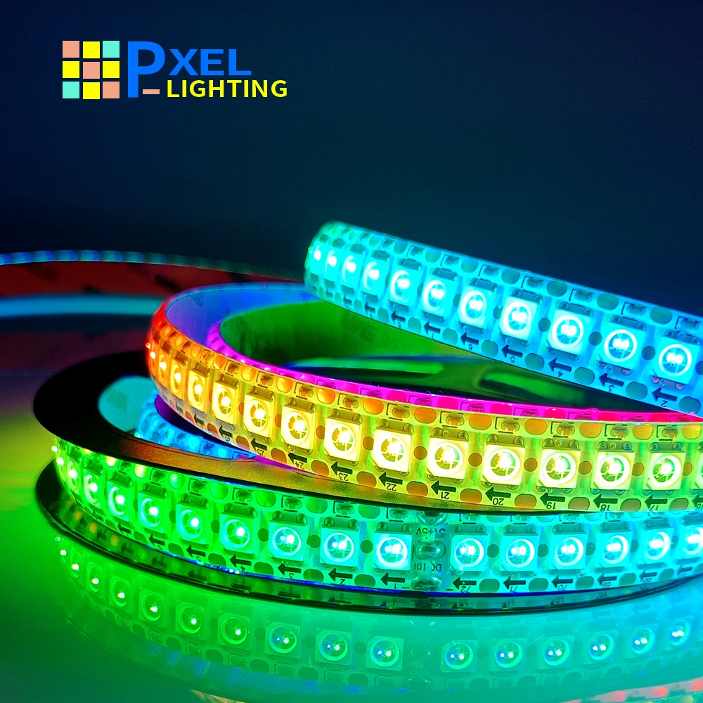Светодиодные ленты WS2812B 1 м 2 3 5 индивидуально адресуемые умные RGB лампы