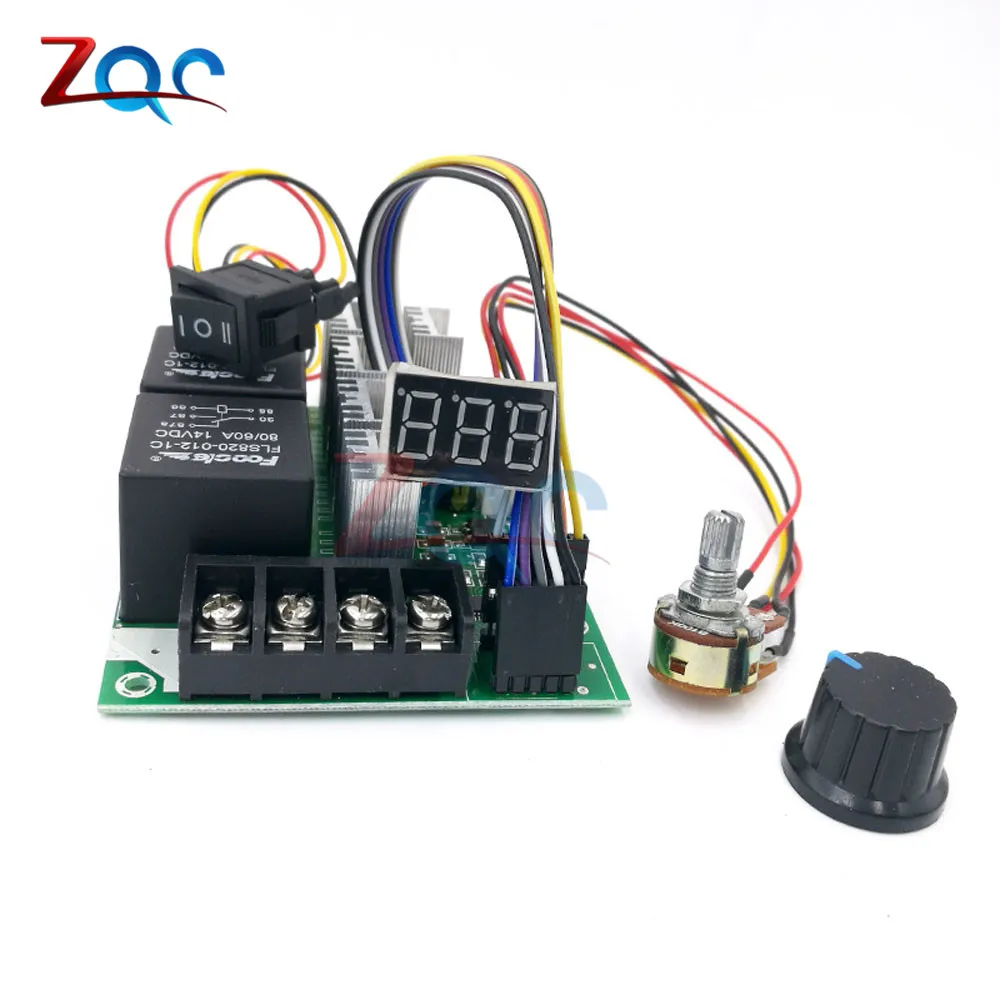 PWM контроллер скорости двигателя постоянного тока DC 10 55V цифровой светодиодный