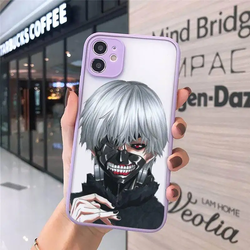 

Trendi Anime Ghoul Kaneki Ken untuk Phone Case Matte Transparent for iPhone 7 8 11 12 s mini pro X XS XR MAX Plus cover funda