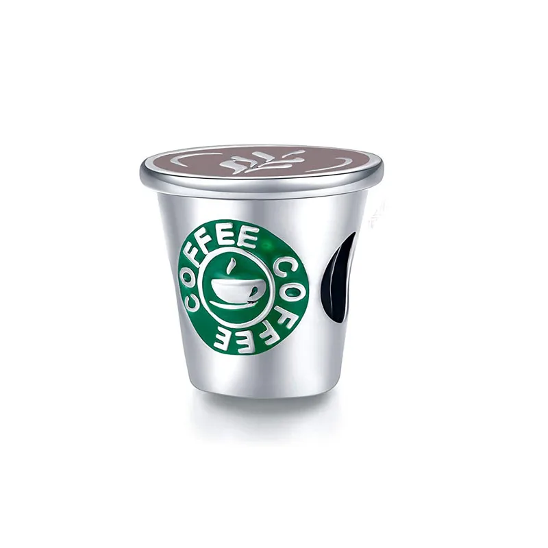 1 шт. новинка 2021 года кофейная чашка серебряного цвета бусина сделай сам подходит