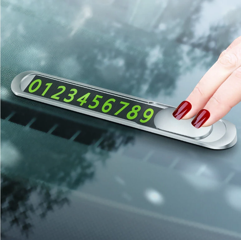 Металлическая светящаяся Автомобильная табличка с номером телефона для