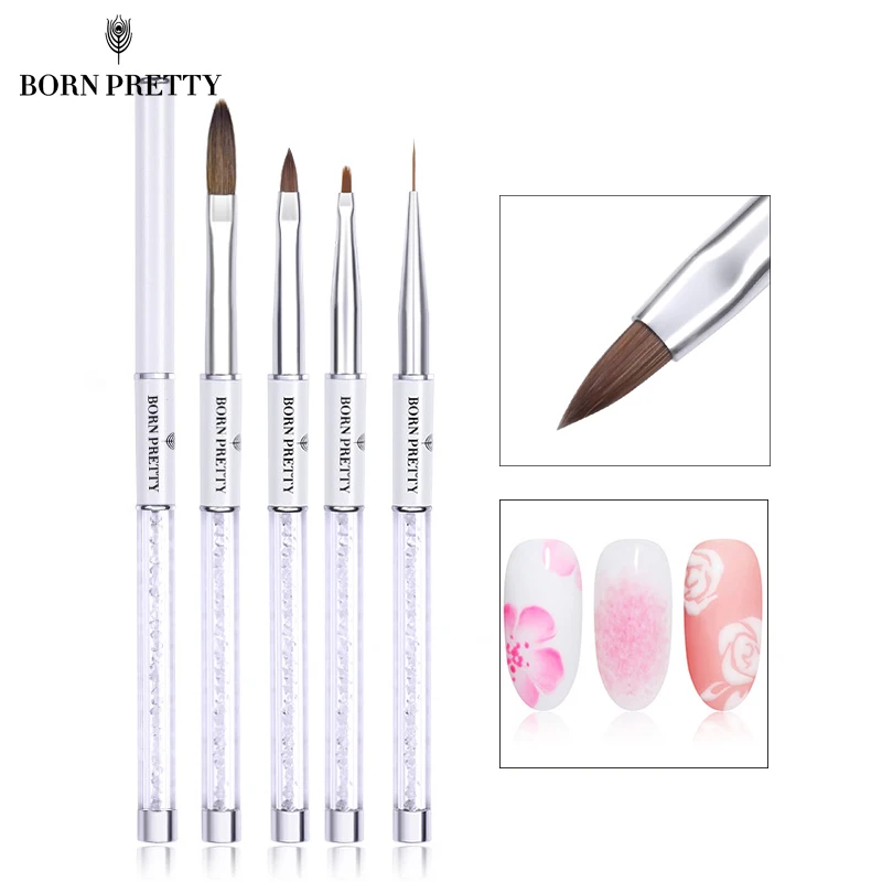 BORN PRETTY Кисть для ногтей лайнер для рисования градиентный Рисунок кисти для ногтей для детализации смешивание стриплинг