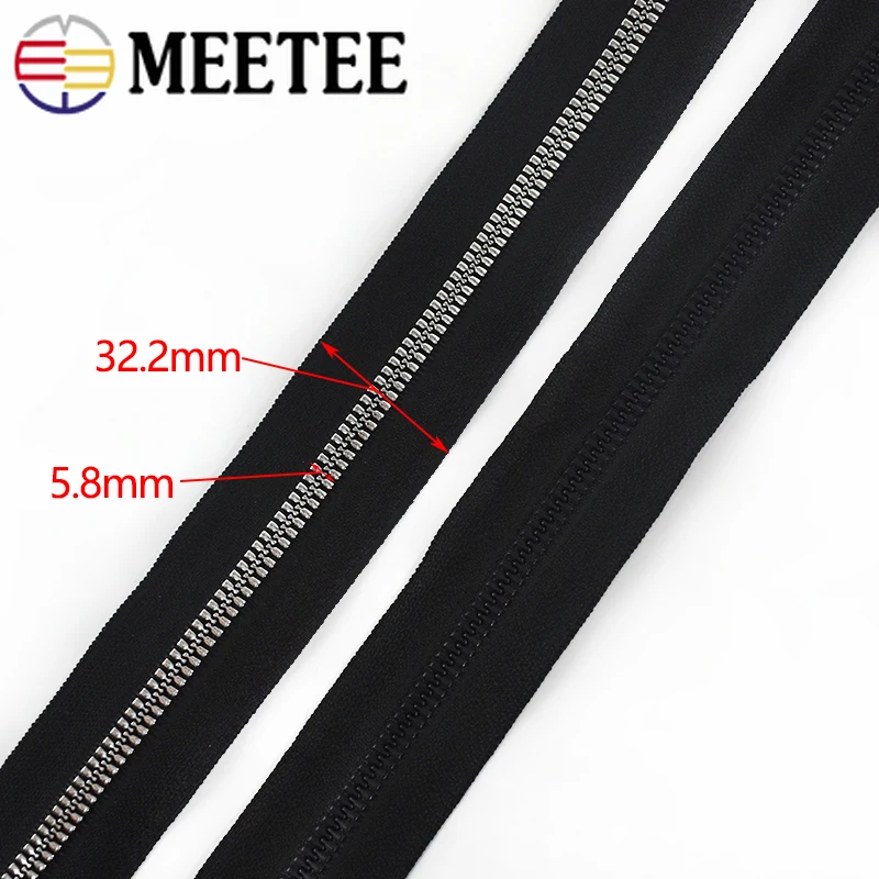 3 ярдов Meetee 5 # резиновая молния имитация медных зубов открытый конец