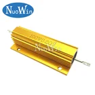50 Вт 100 Вт алюминиевый мощный металлический корпус чехол проволочный резистор 0.01R  100K 1 4 6 8 10 20 200 500 1K 10K Ом Сопротивление RX24 NUOWIN