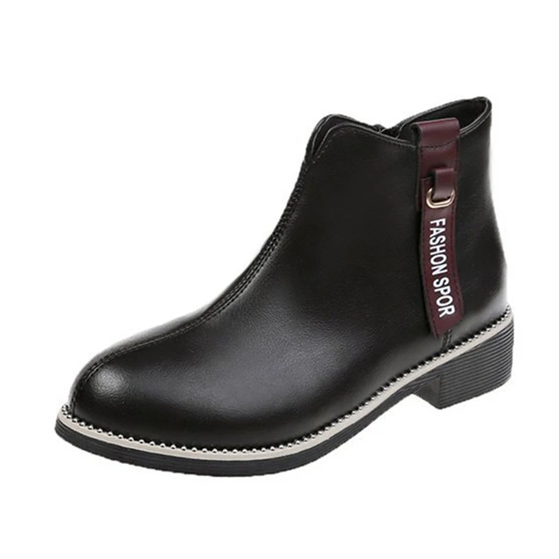 Женские осенние ботильоны на платформе и низком каблуке женские модные