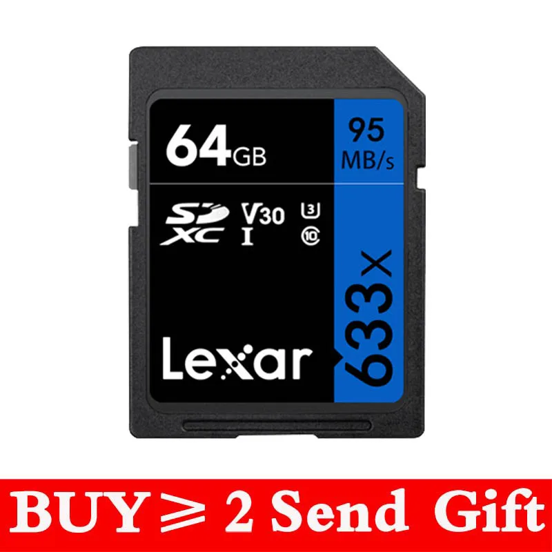 Lexar карта памяти оригинальный sd 32 ГБ U1 SDHC 64 Гб 128 256 U3 SDXC высокое Скорость Макс 95